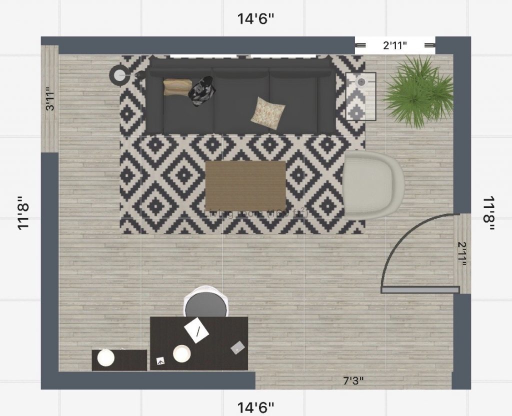 How to Create a Floorplan - Living Room