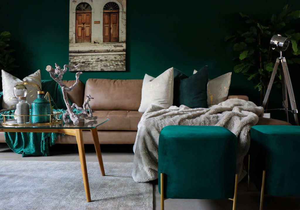 Cozy Green Living Room Devon Janse van Renseburg