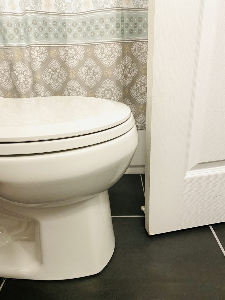 Toilet vs door clearance when remodeling small bathroom