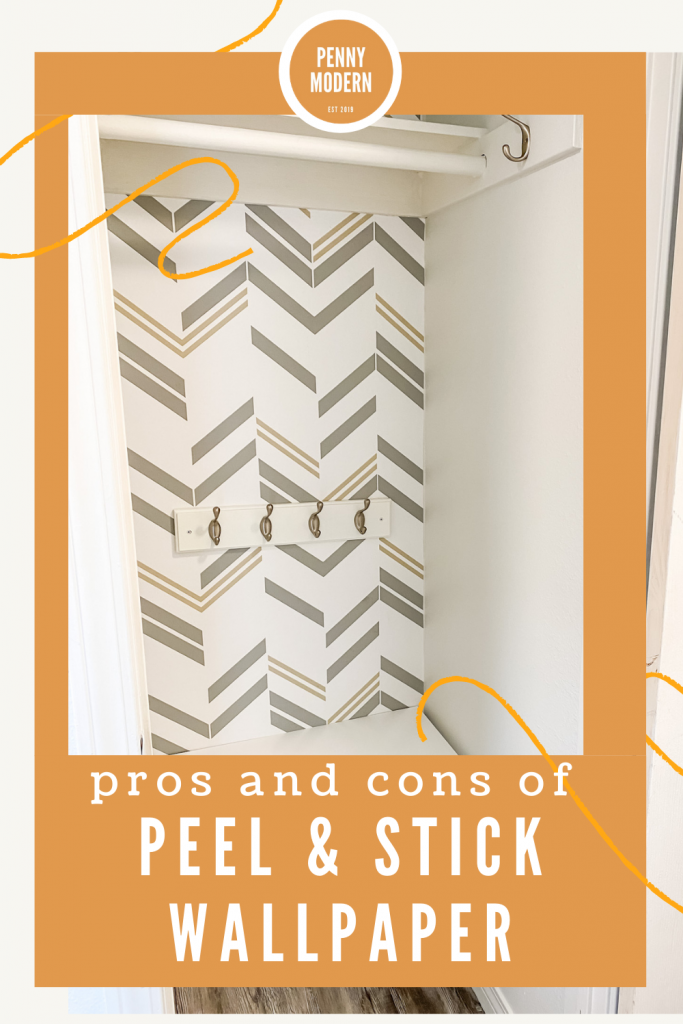 Pros and Cons of Peel and Stick Wallpaper pinterest pin