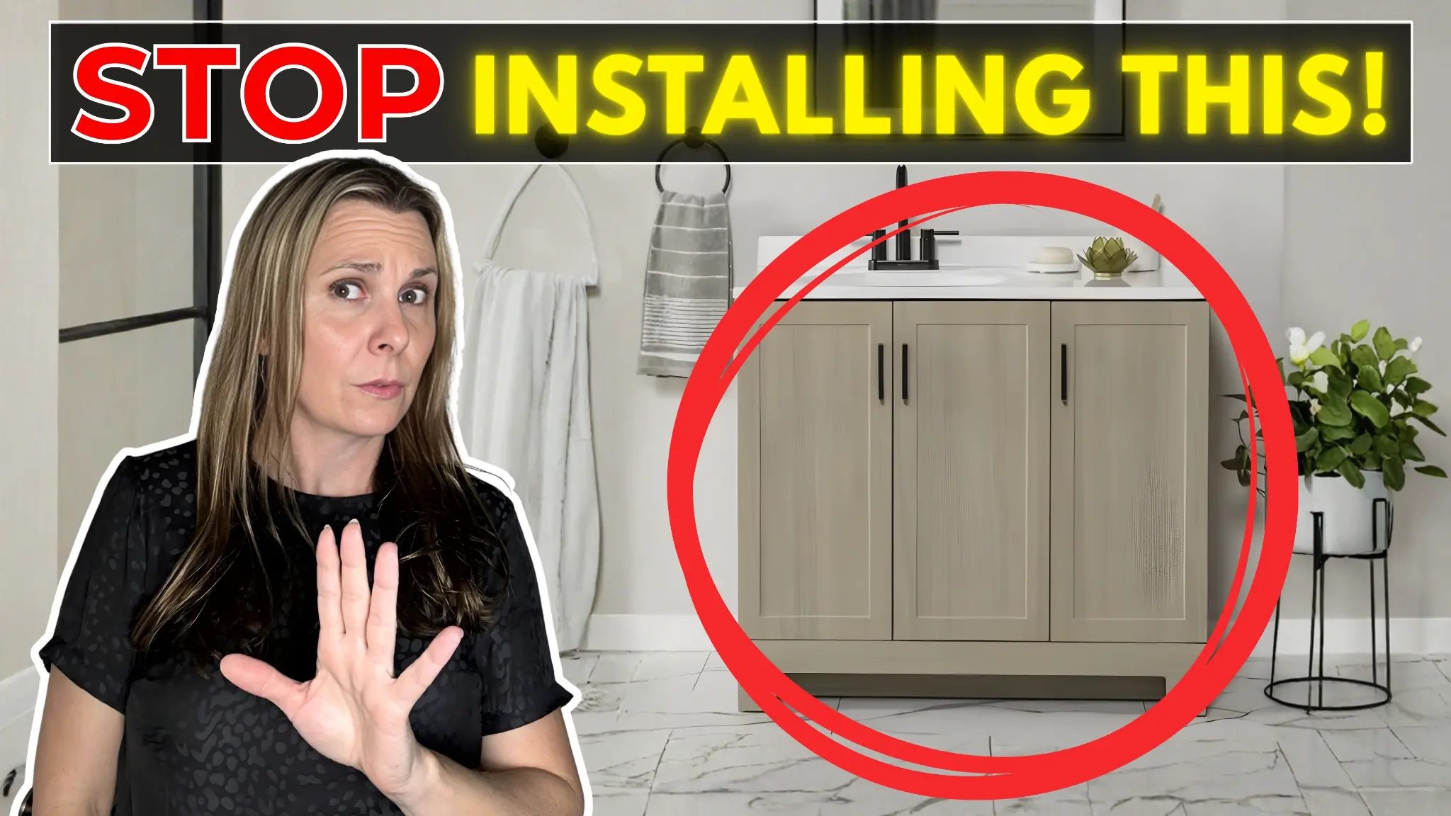 Stop Installing This Bathroom Vanity - YouTube Video by Penny Modern